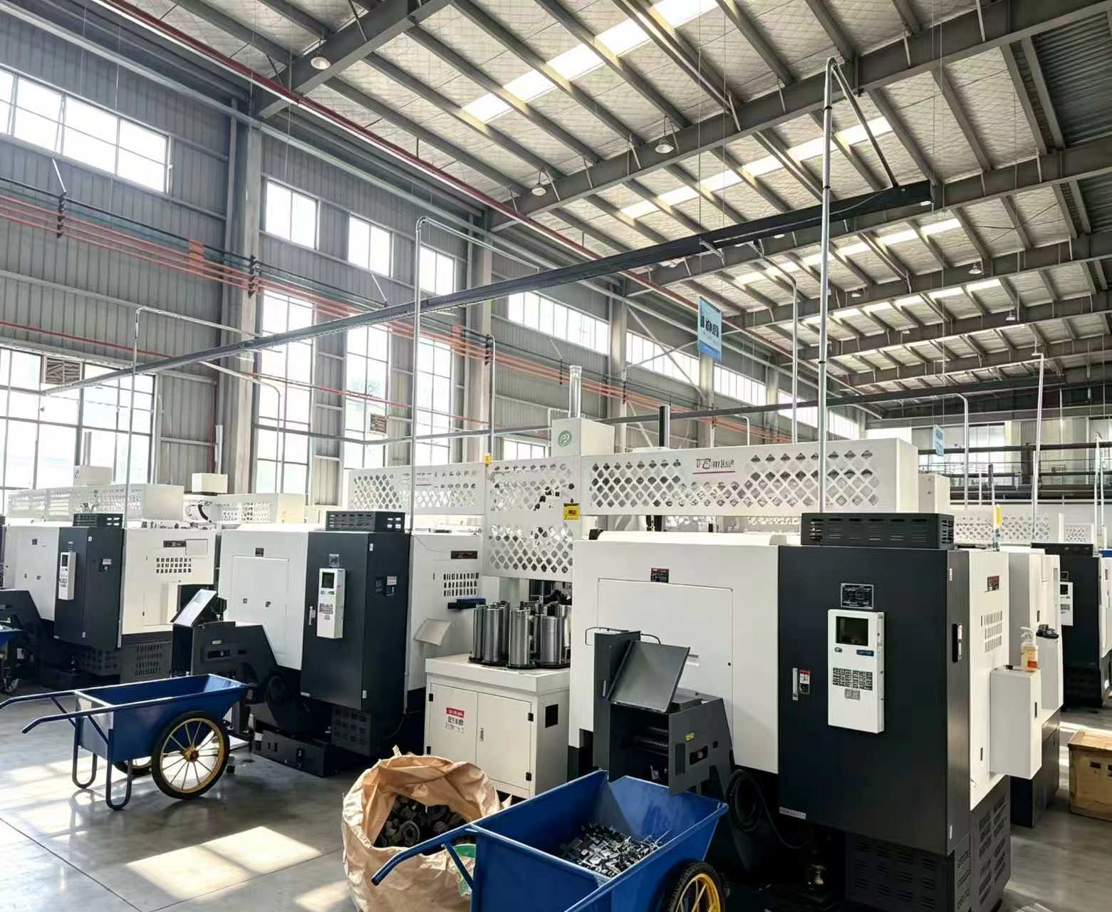 CNC turning cells for gear blanks and shafts — Luchi Gears factory
